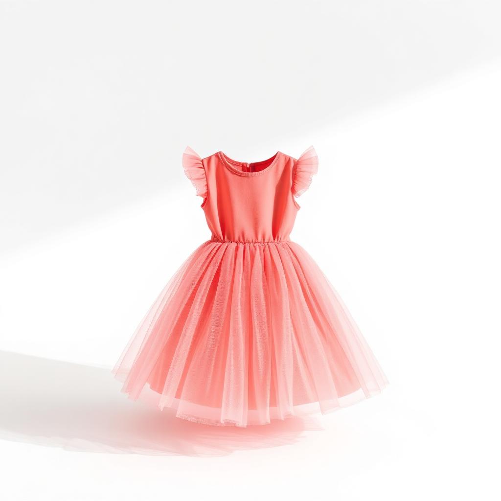 Coral Tulle Dress